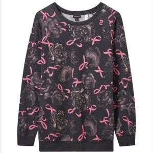 Torrid Breast Cancer Awareness Cozy Fleece Crew Neck Raglan Sleeve Sweatshirt